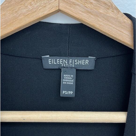 Eileen Fisher 100% Silk Faux Wrap Surplice Drape Elegant Blouse - Petite Small - Picture 6 of 11